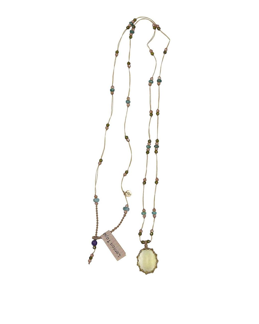 Sharing White Long Pendant Necklace