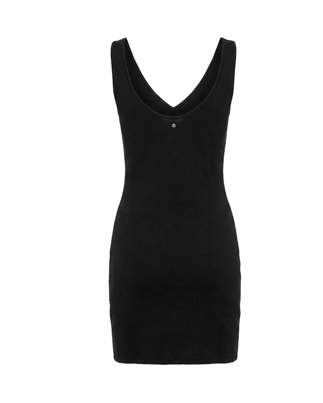 Versace Black Stretch Wool Knit Mini Dress