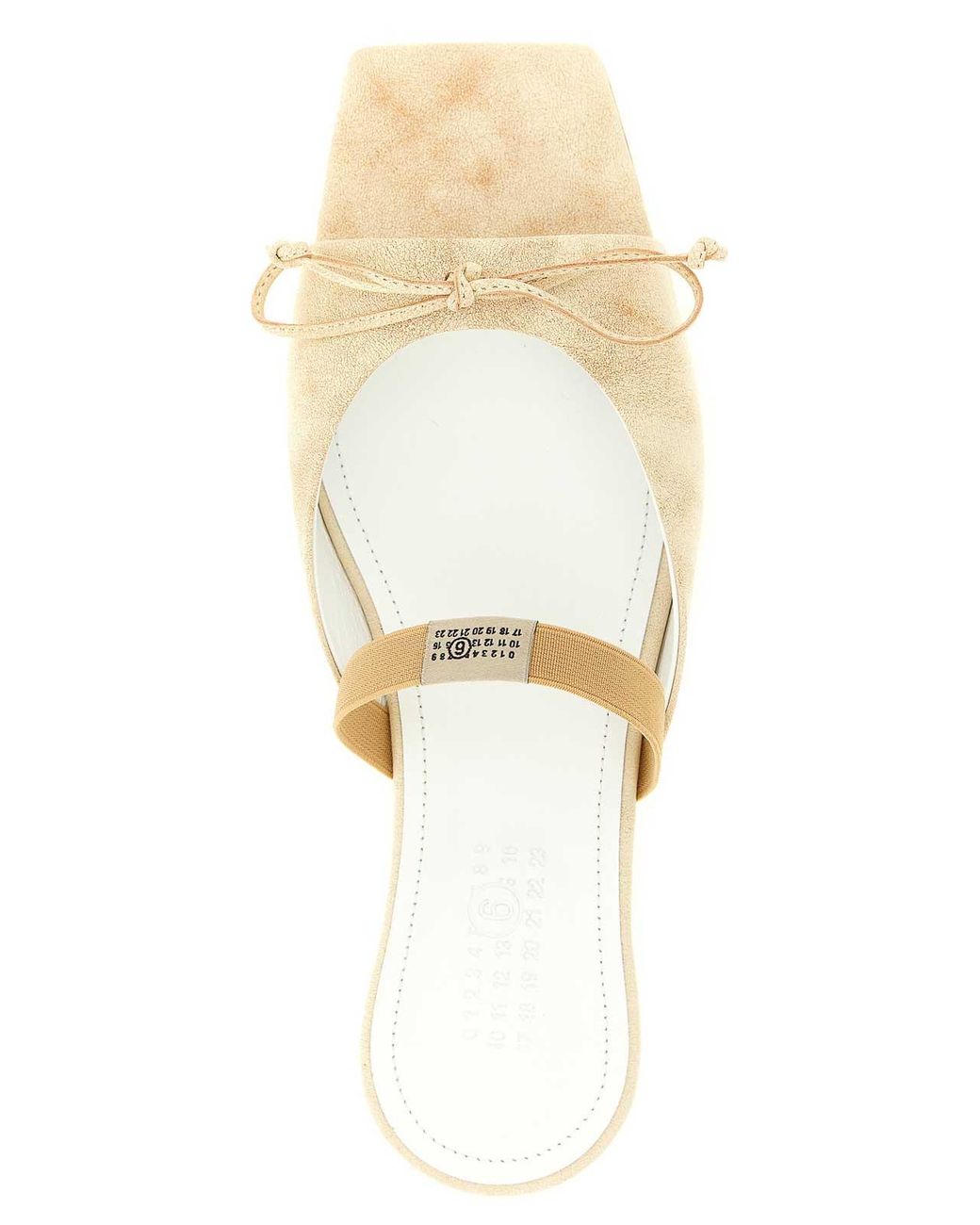 MM6 by Maison Margiela White Squared Toe Sandals