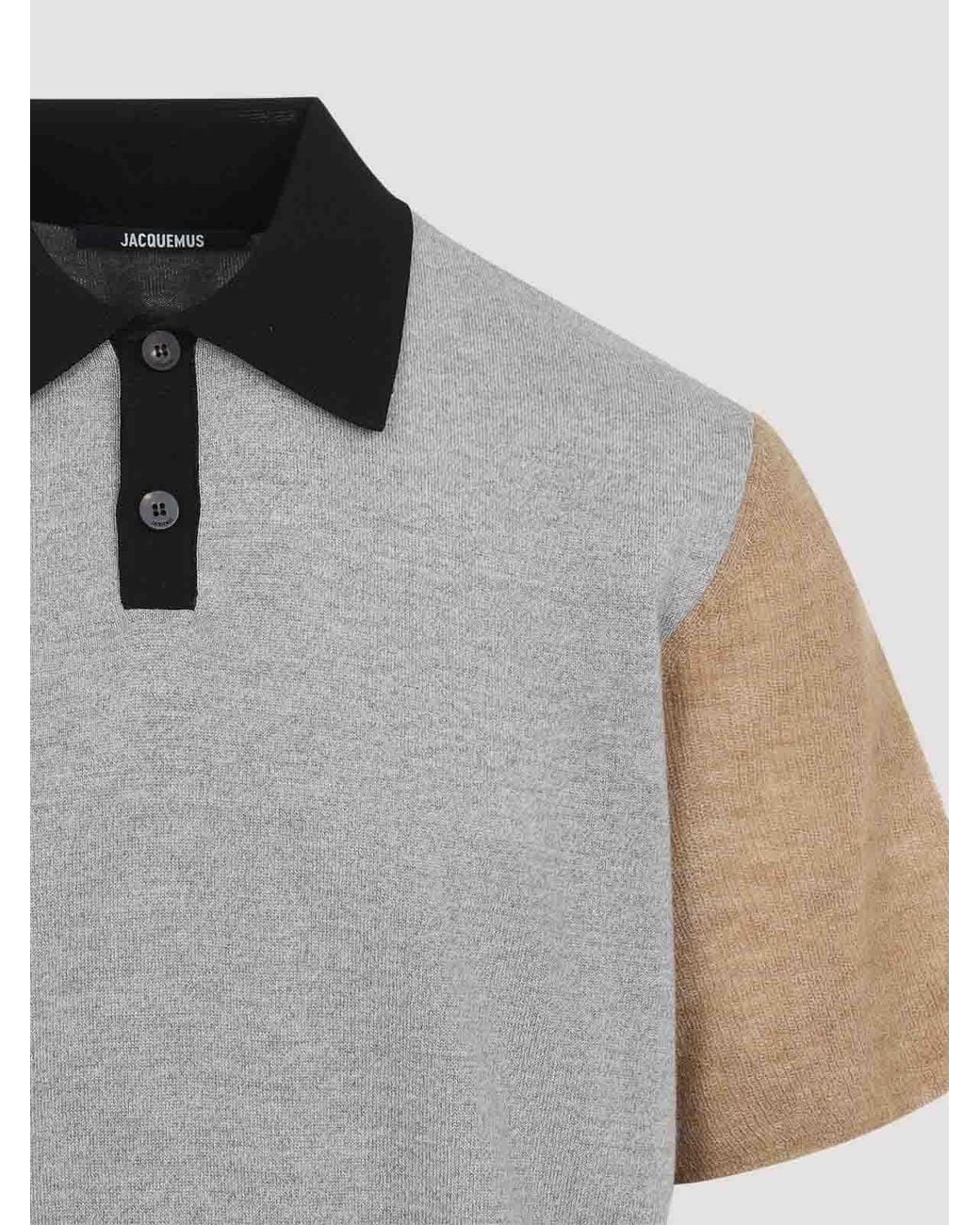 Jacquemus Gray Le Polo Arlequin Polo T-Shirt for men