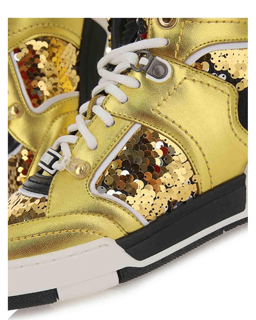 Baskets Moschino en coloris Metallic