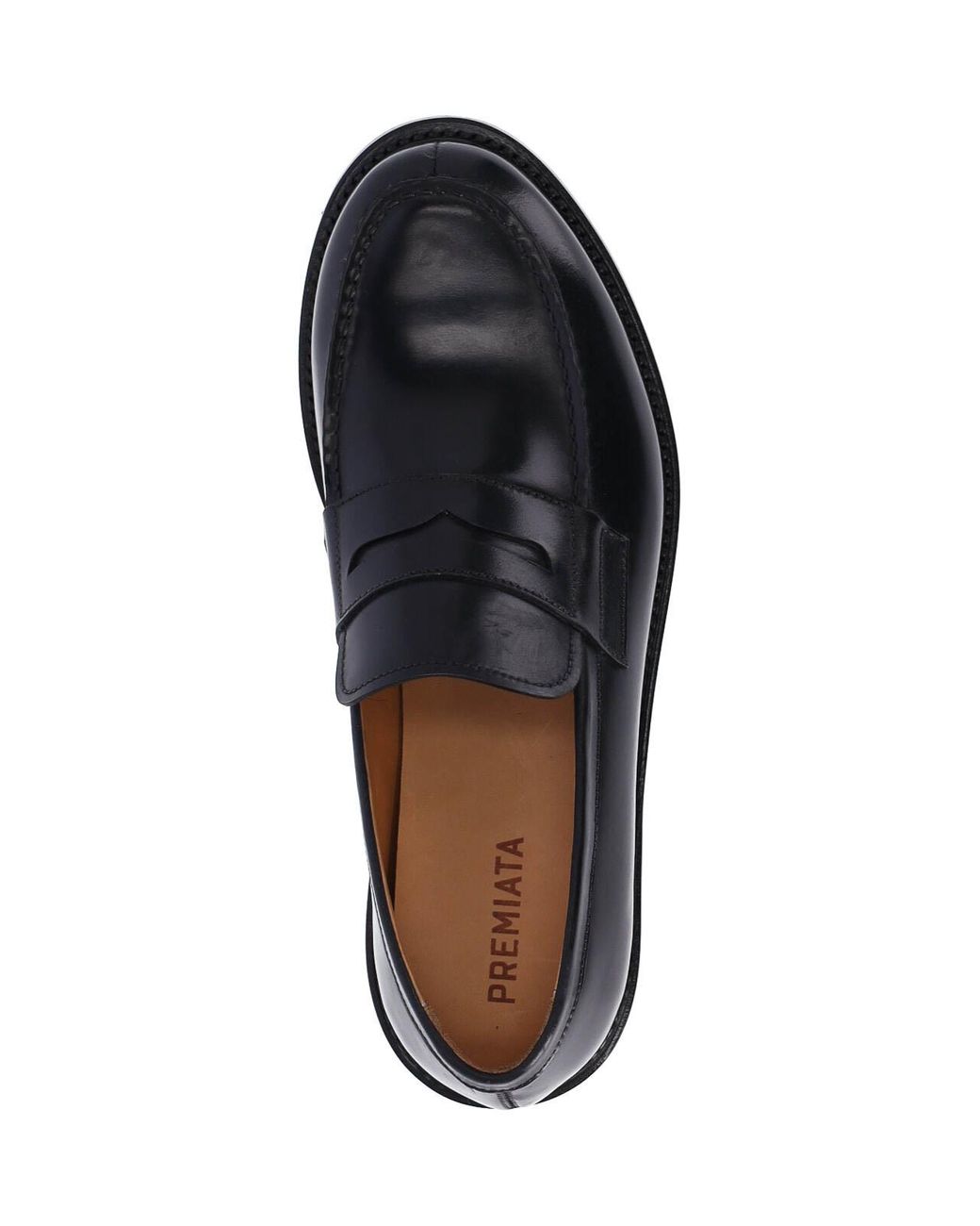 Premiata Black Leather Moccasin for men