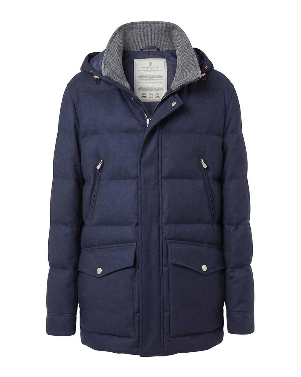 Abrigo Alcochado Brunello Cucinelli de hombre de color Blue