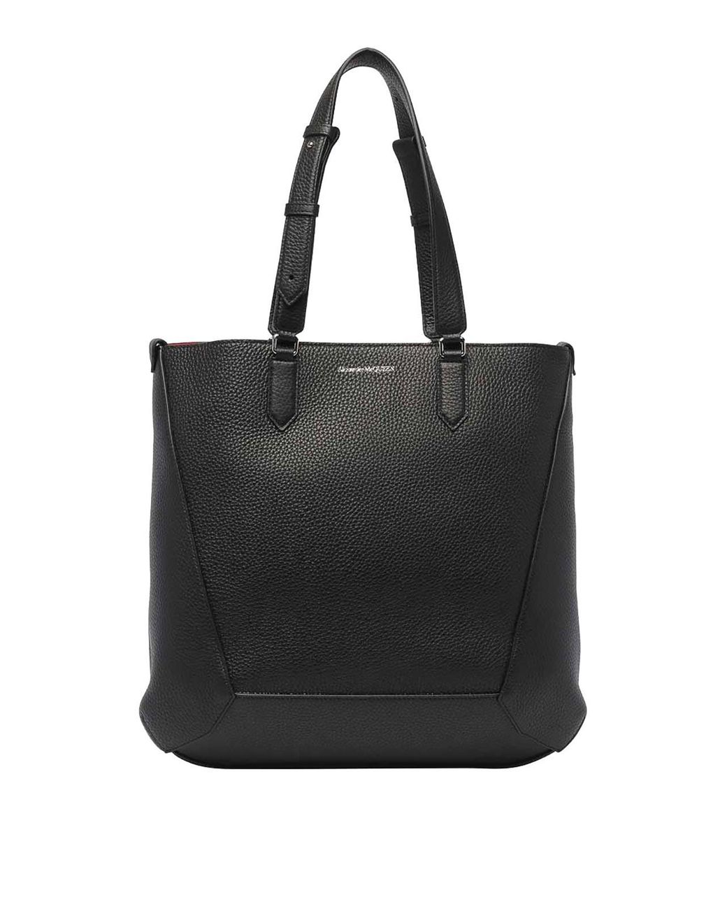 McQueen Black The Edge Mini Tote Handbag