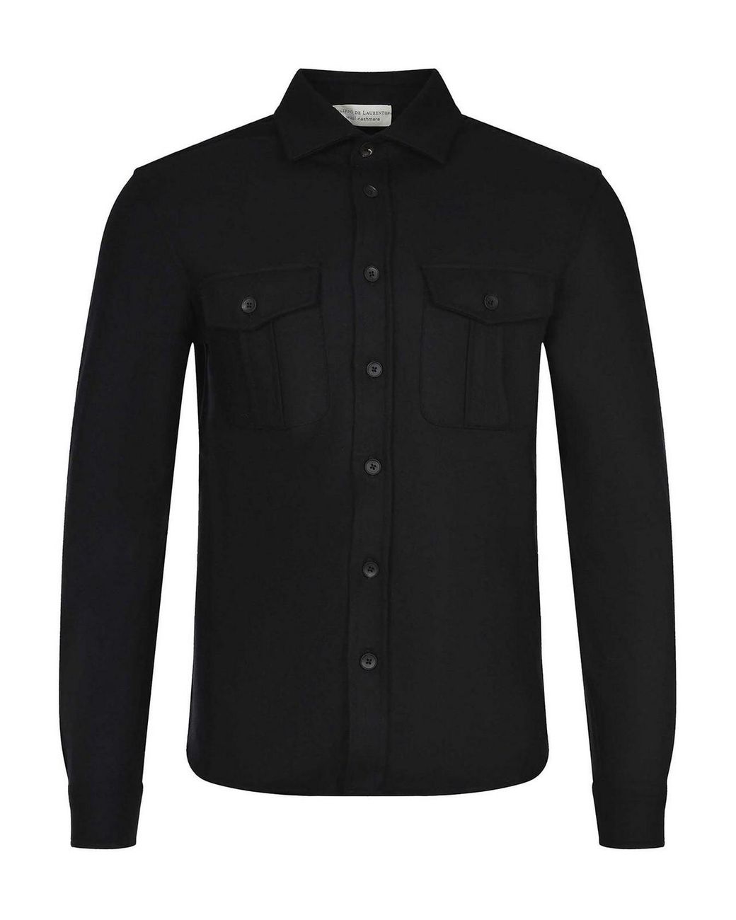 FILIPPO DE LAURENTIIS Black Shirt Made Of A Wool And Cashmere Blend for men
