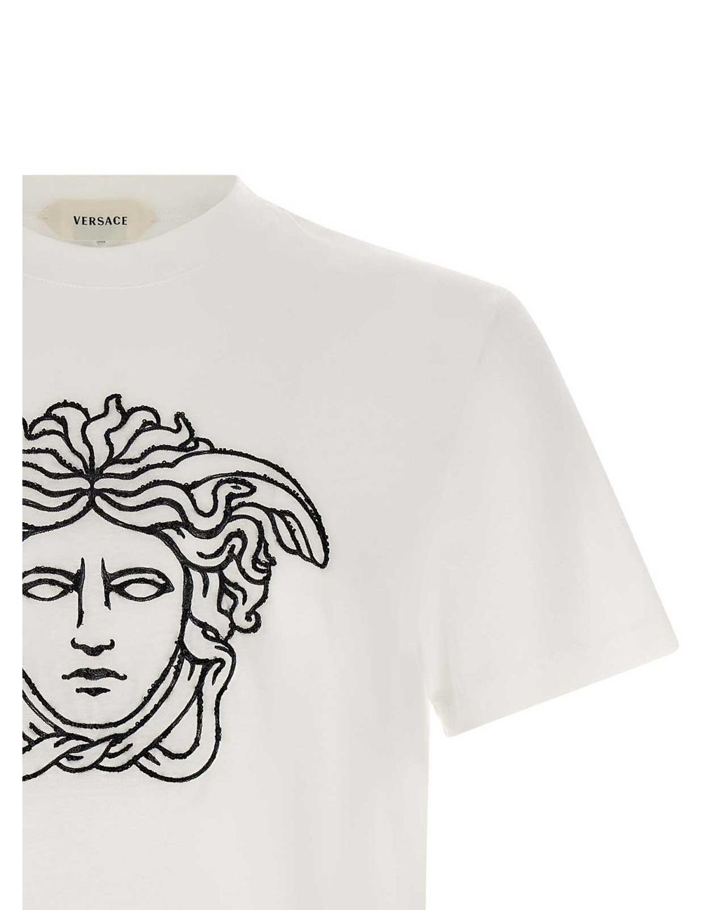 Versace White Cotton T-Shirt for men