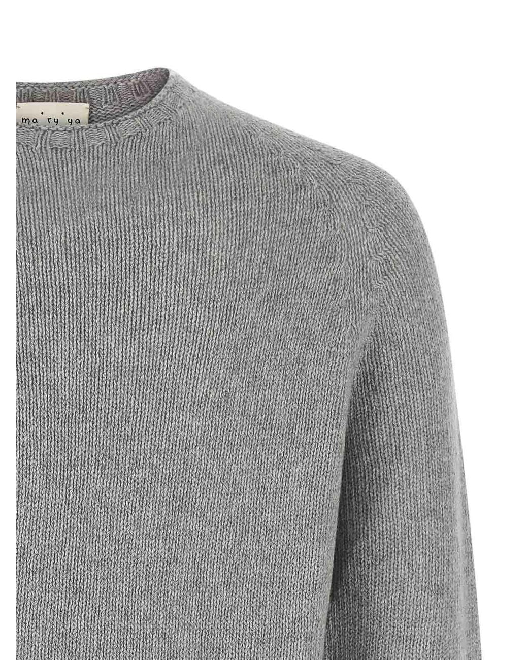Ma'ry'ya Gray Cashmere Sweater for men