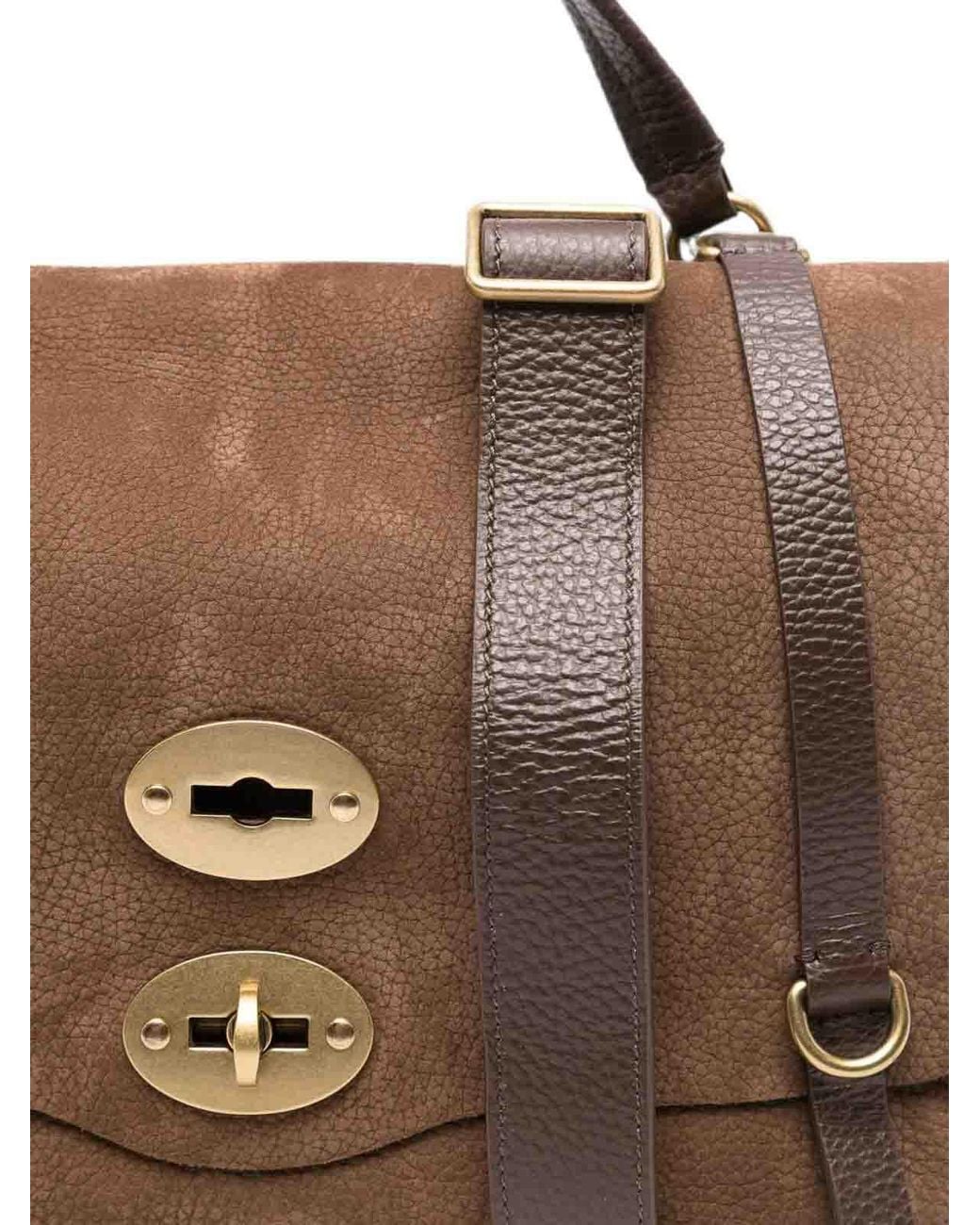 Zanellato Brown Postina Re Jones Leather Bag