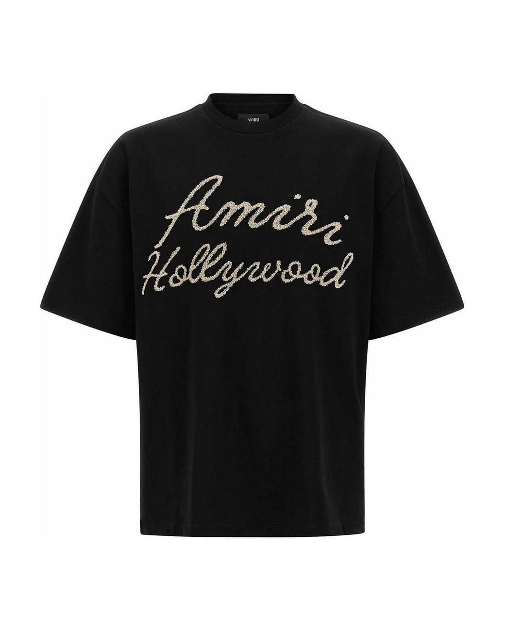 Amiri Black Hollywood Cotton T-Shirt for men