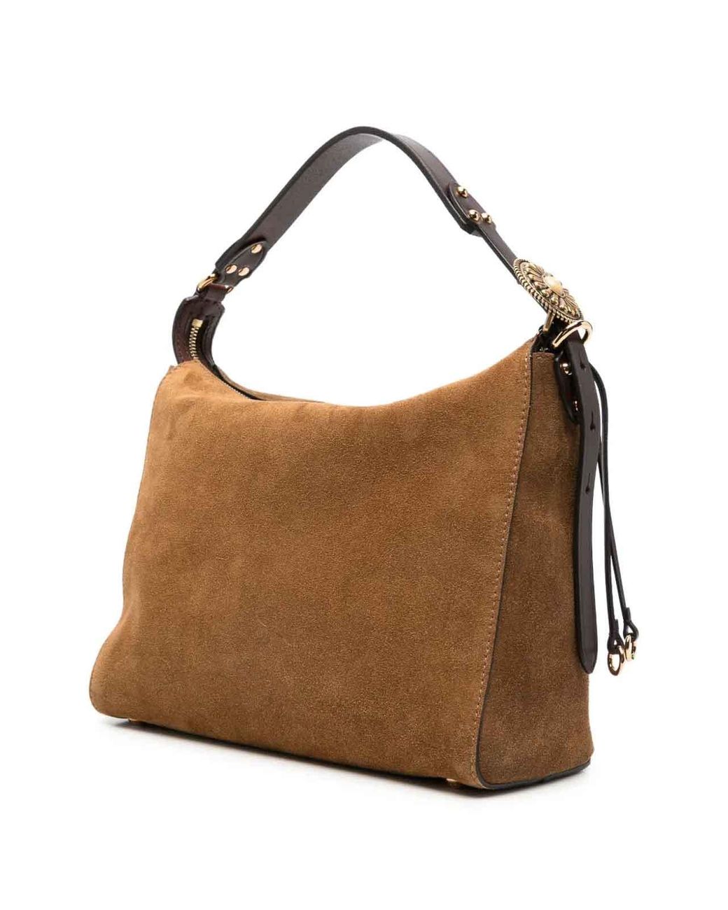 Etro Brown Medium Suede Hobo Bag