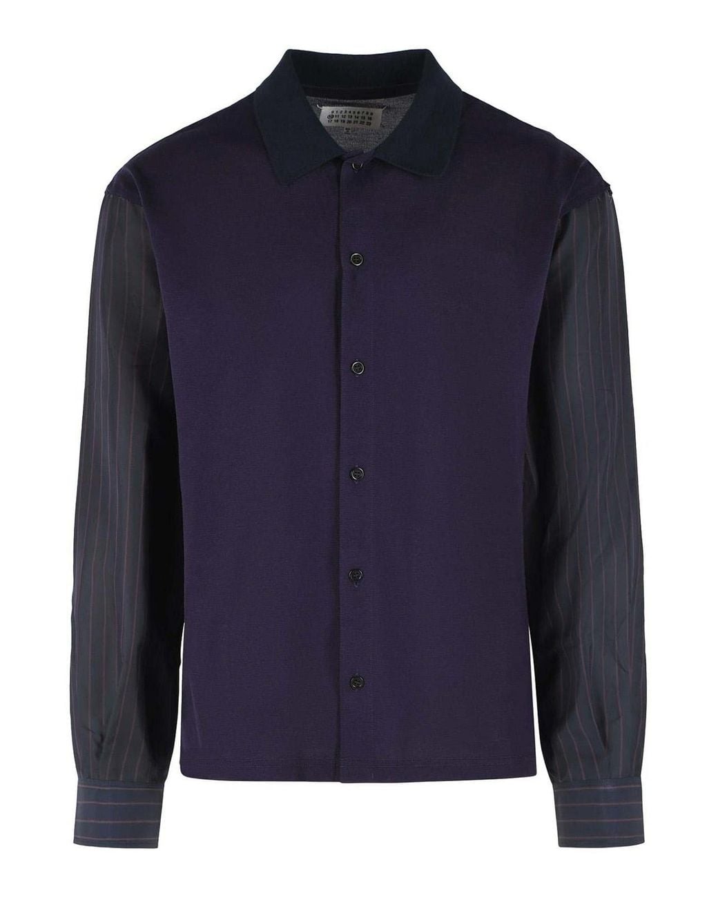 Maison Margiela Blue Cotton Shirt for men