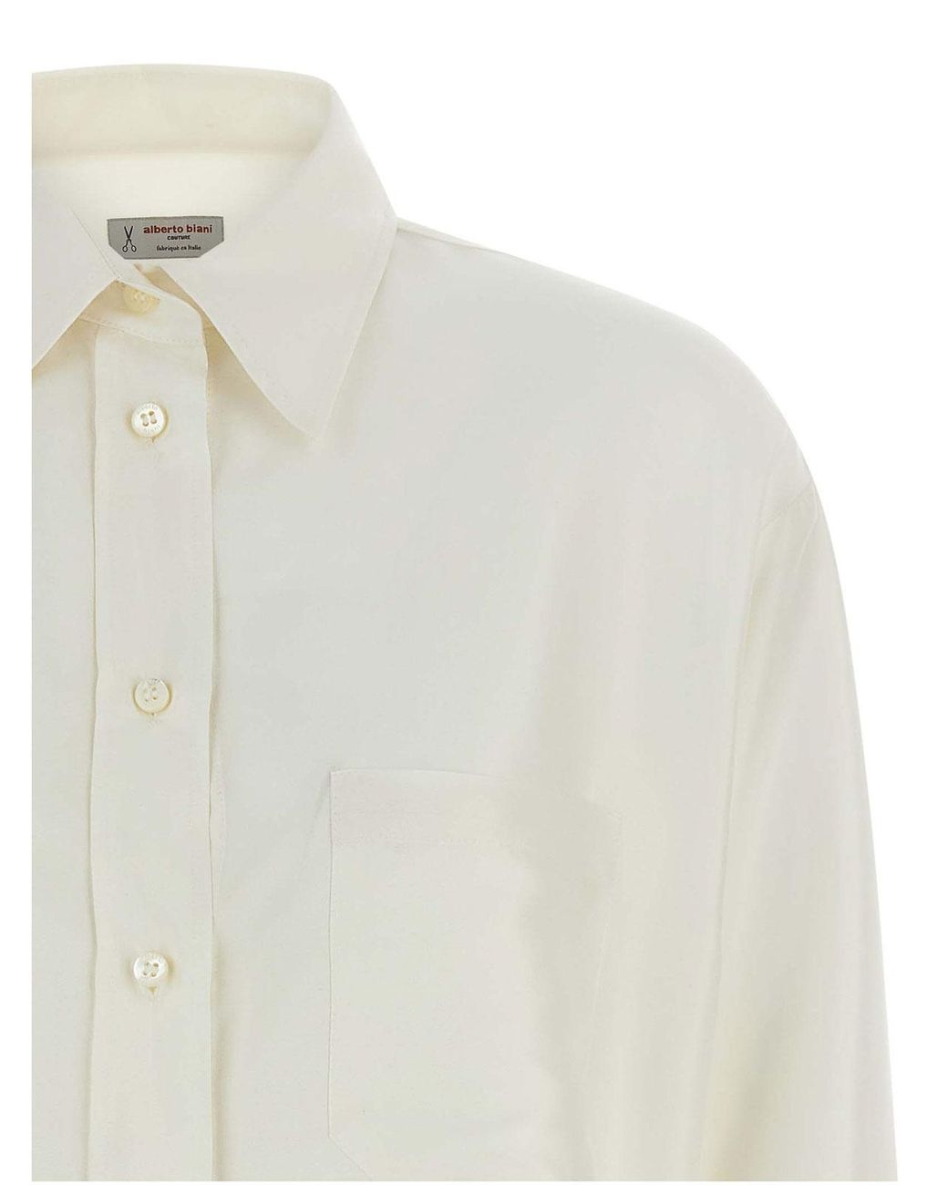 Alberto Biani White Silk Shirt