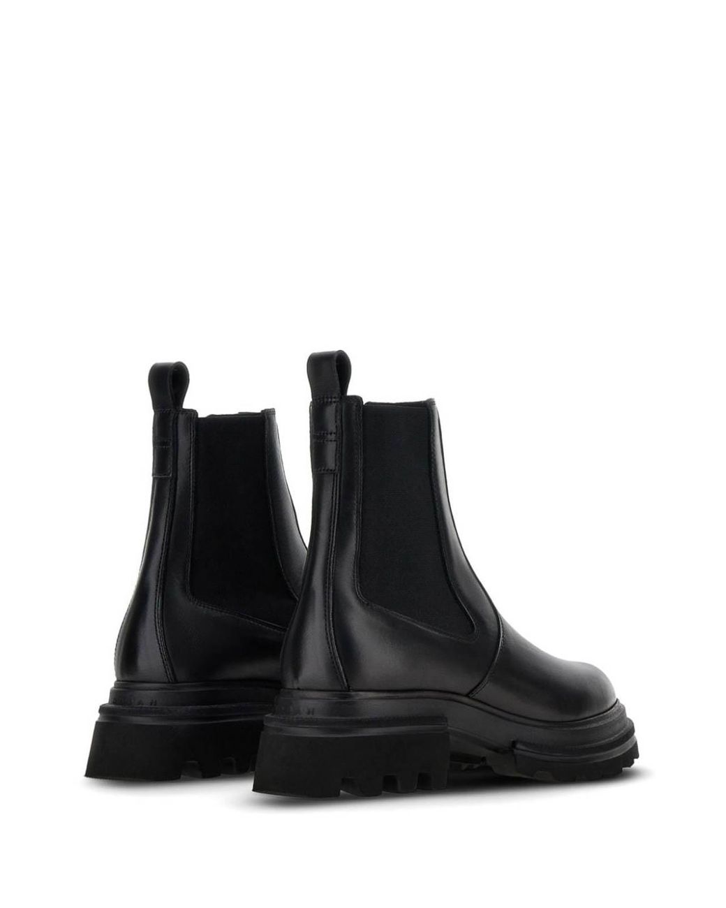 Hogan Black Mini Leather Chelsea Ankle Boots