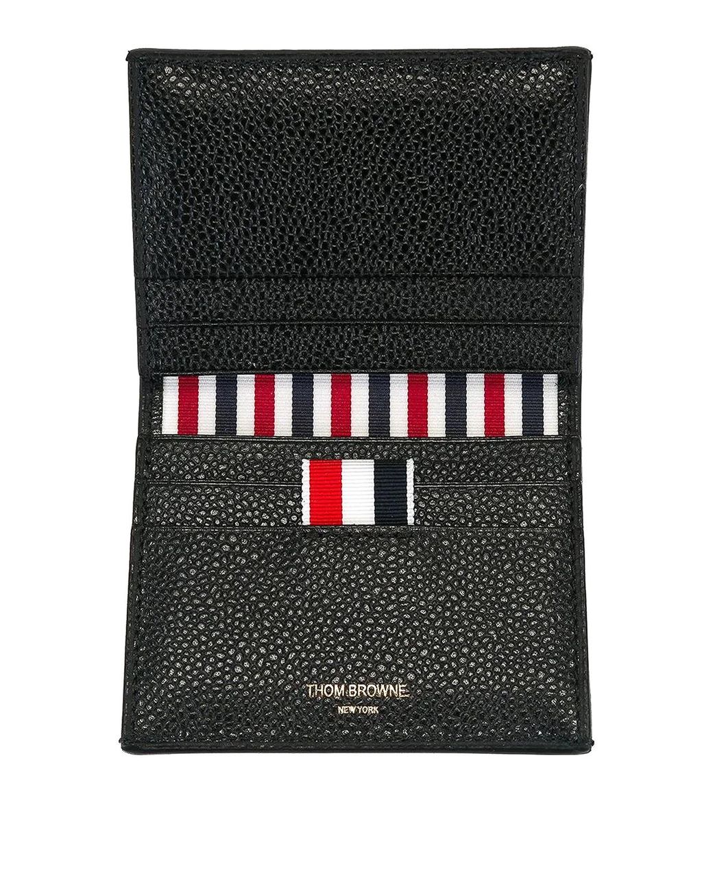Thom Browne Gray Striped Detailing Cardholder for men