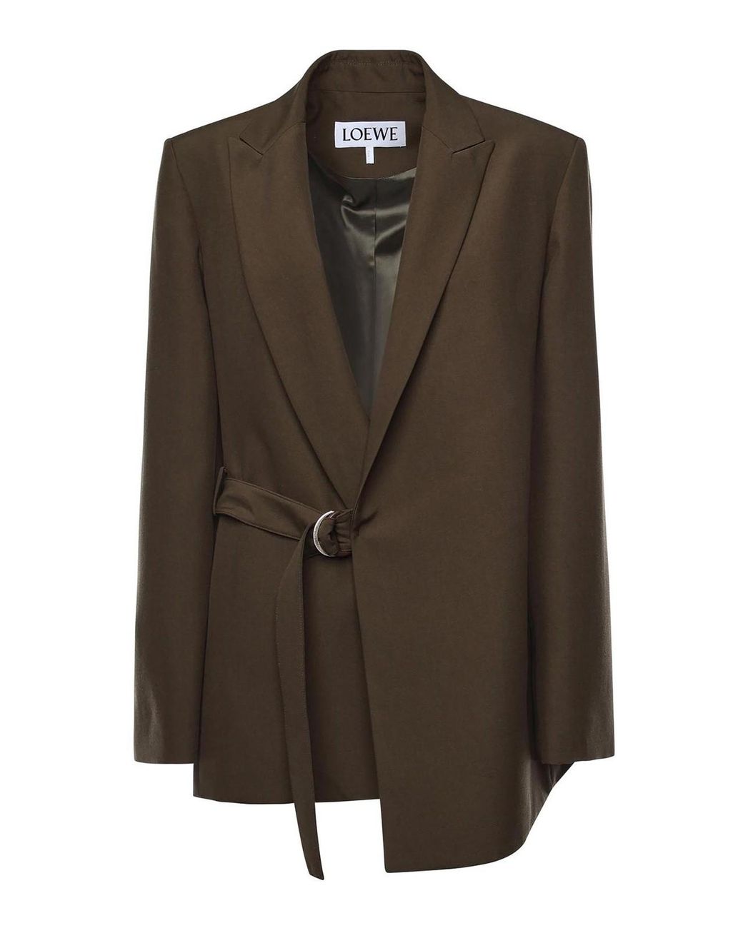 Loewe Green Draped Wool Jacket