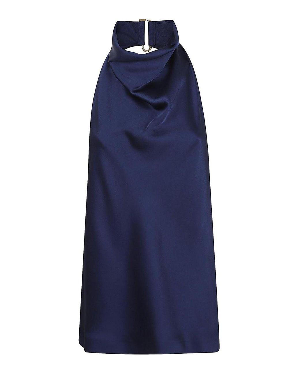 Stella McCartney Blue Satin Halterneck Top