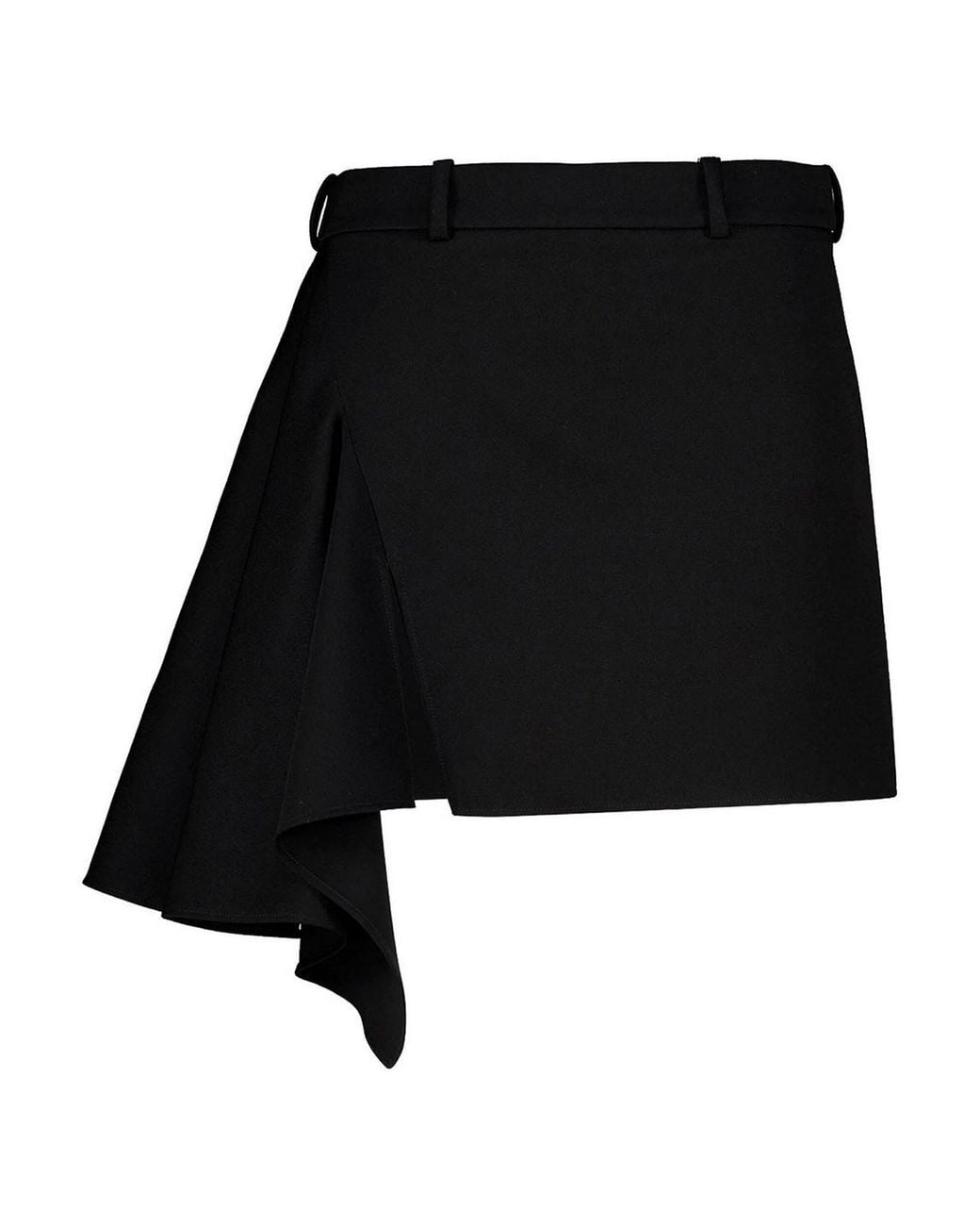 Givenchy Black Wool Miniskirt With Slit