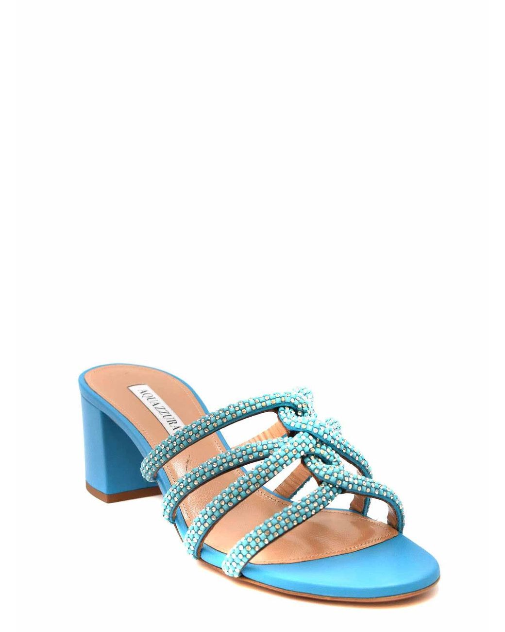 Aquazzura Blue Leather Sandals