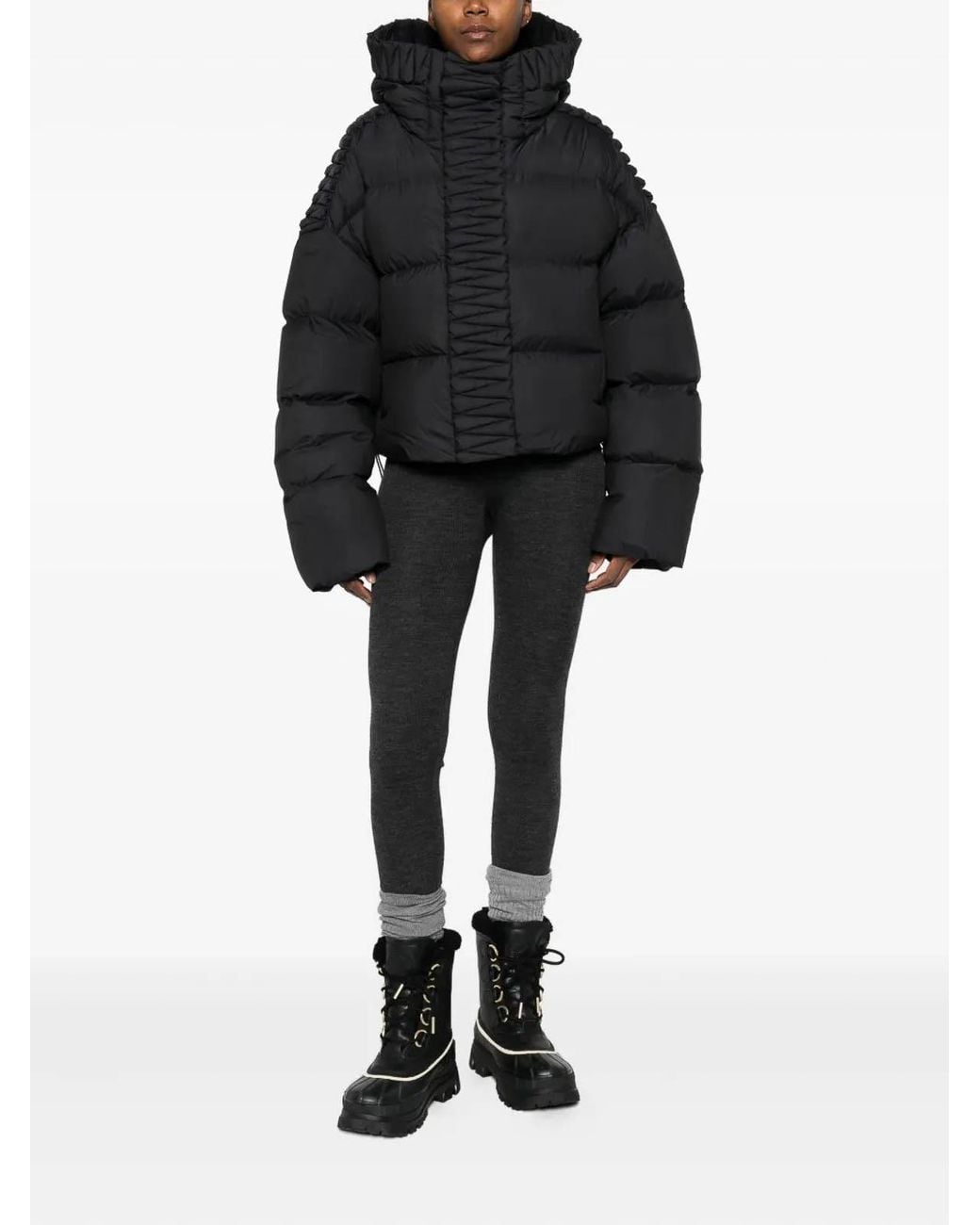 RAXXY Black Hooded Puff Coat