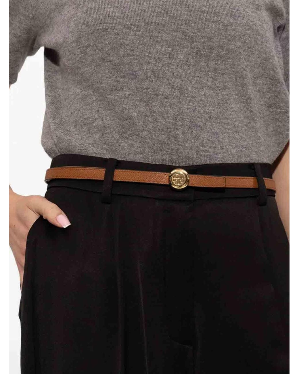 Tory Burch White Romy Reversible Belt