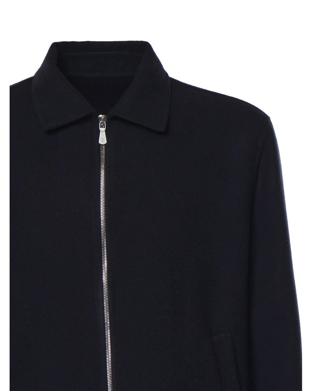 Eleventy Blue Full-Zip Woollen Bomber Jacket for men