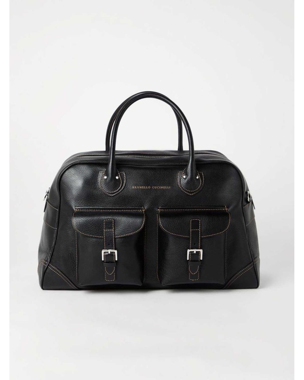 Brunello Cucinelli Black Weekender Bag for men