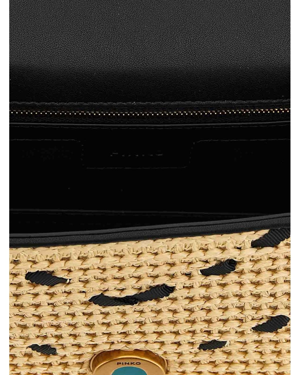 Pinko Metallic Mini Love One Light Crossbody Bag