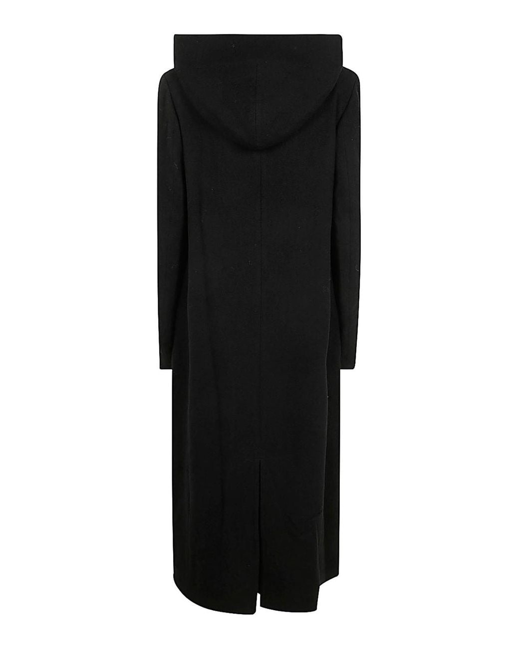 Y's Yohji Yamamoto Black U-Long C W/ Hoodie Coat