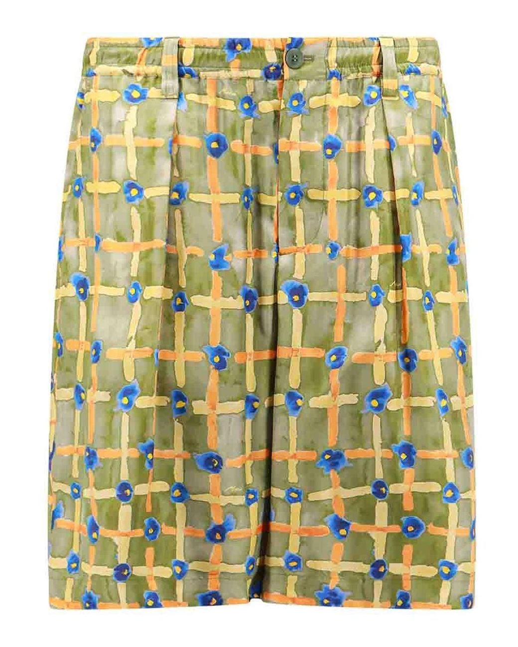 Marni Yellow Silk Bermuda Shorts for men
