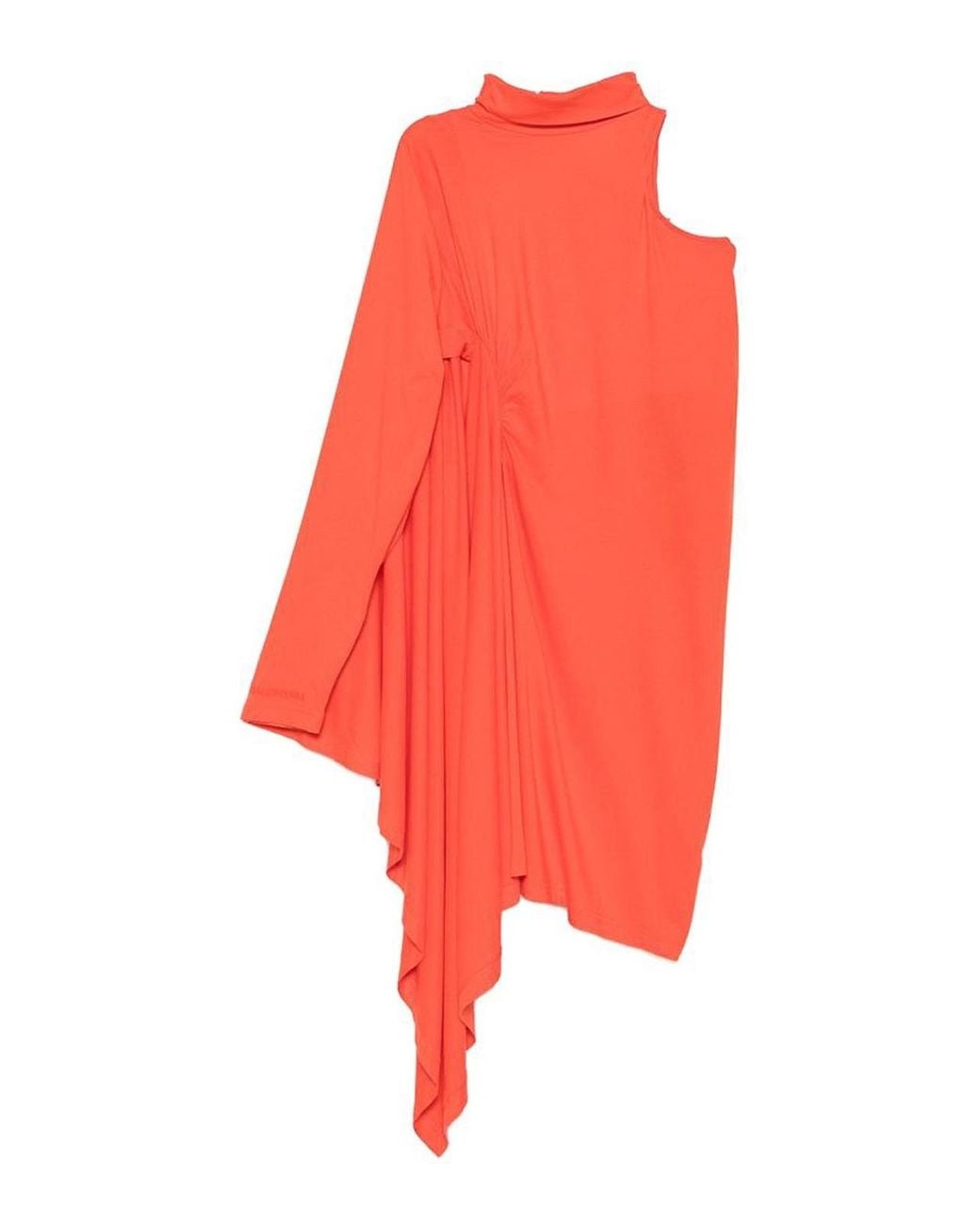 Balenciaga Red Draped Midi Dress
