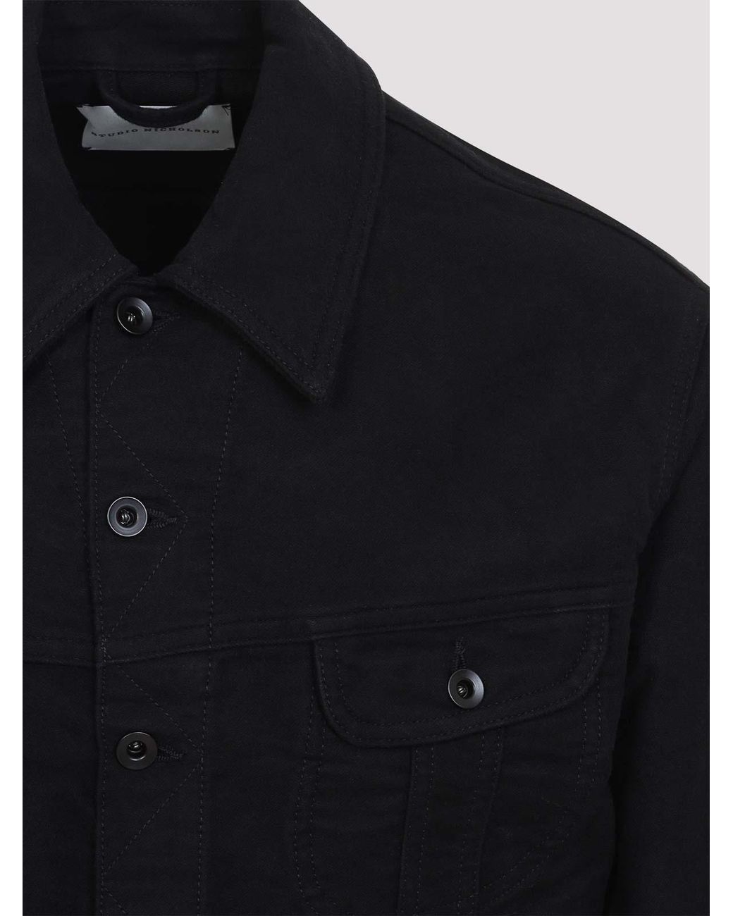 Studio Nicholson Black Derby Cropped Jacket for men