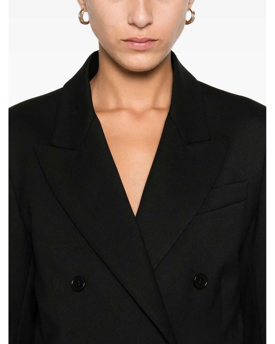 P.A.R.O.S.H. Black Double-Breasted Blazer