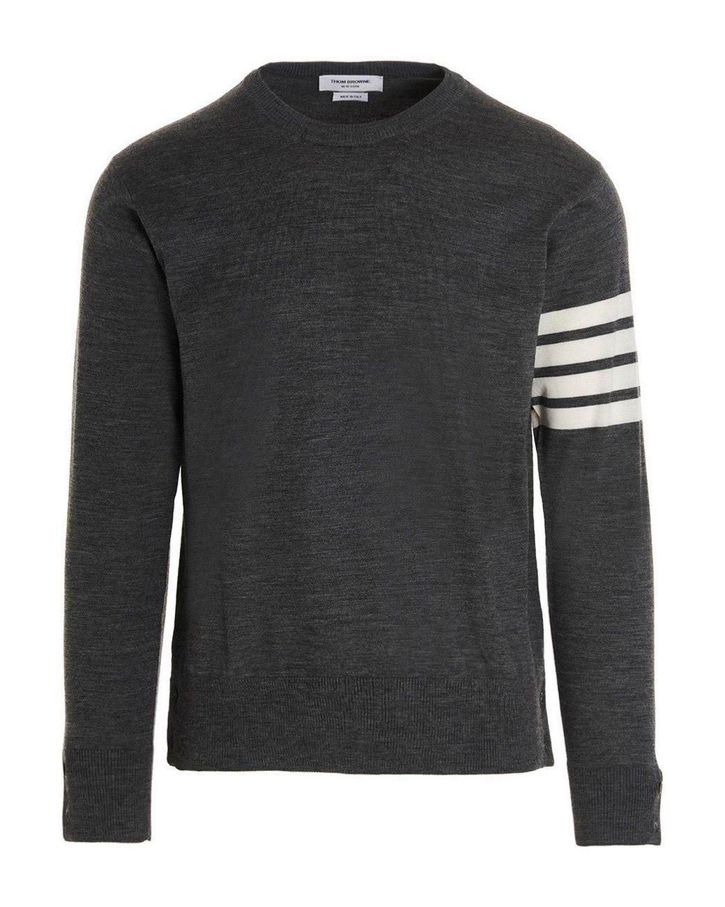 Thom Browne Black 4 Bar Sweater for men