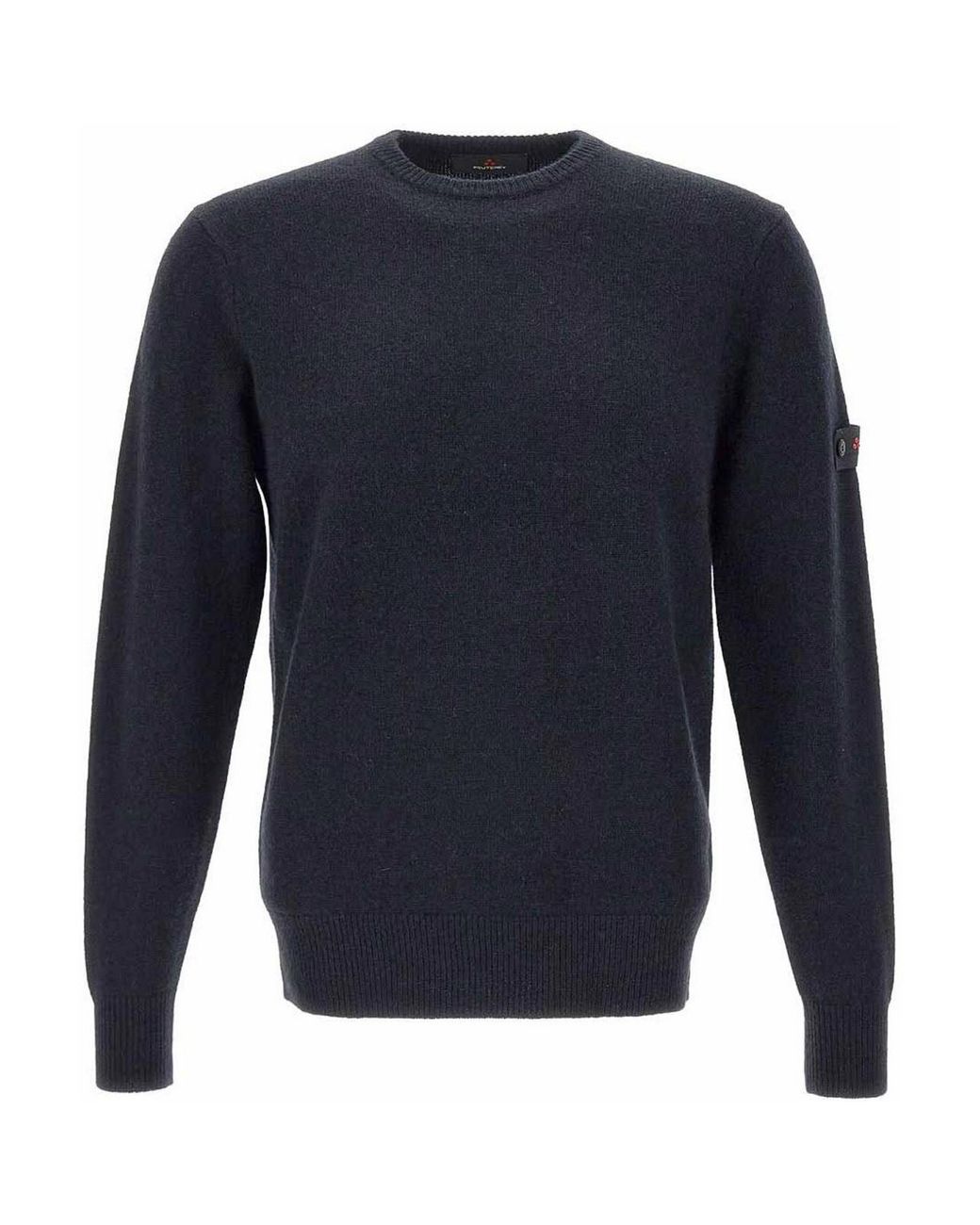 Peuterey Blue Sweater With Application for men