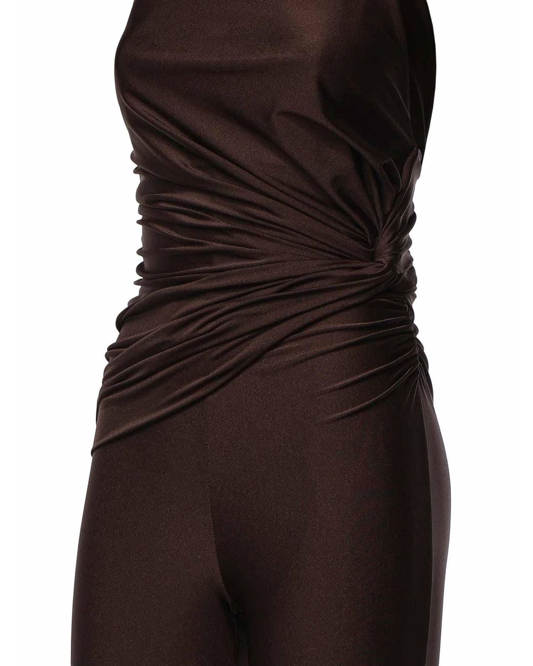 ANDAMANE Brown Tatiana Lycra Jumpsuit