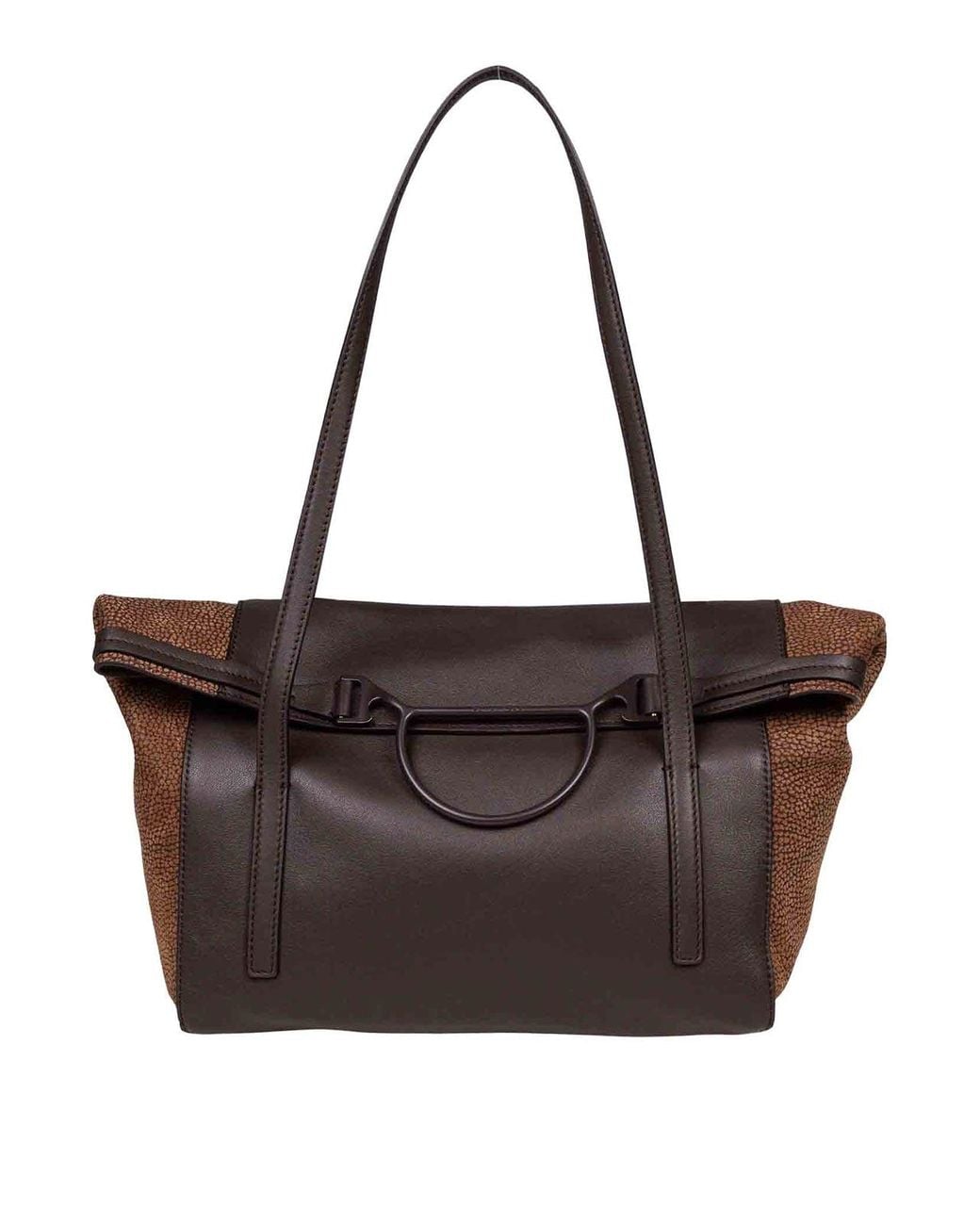 Borbonese Brown Shopping Bag M