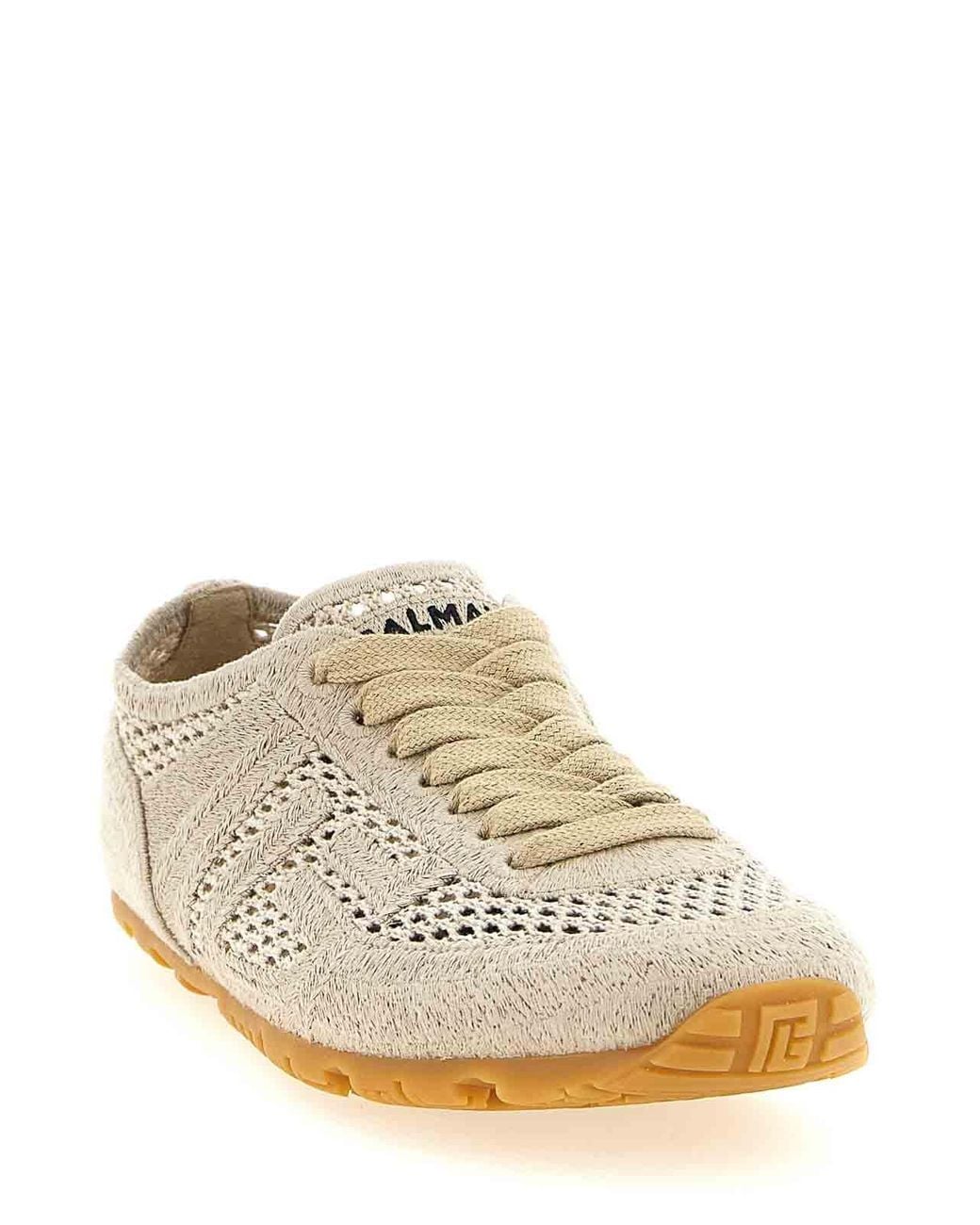 Balmain White Racer 45 Sneakers