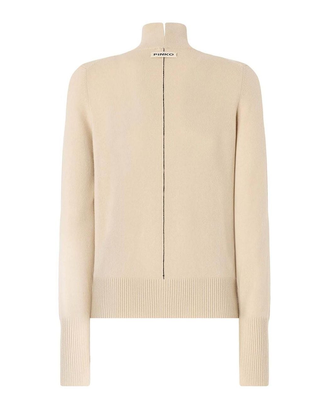 Pinko Natural Wool And Cashmere Turtleneck Sweater
