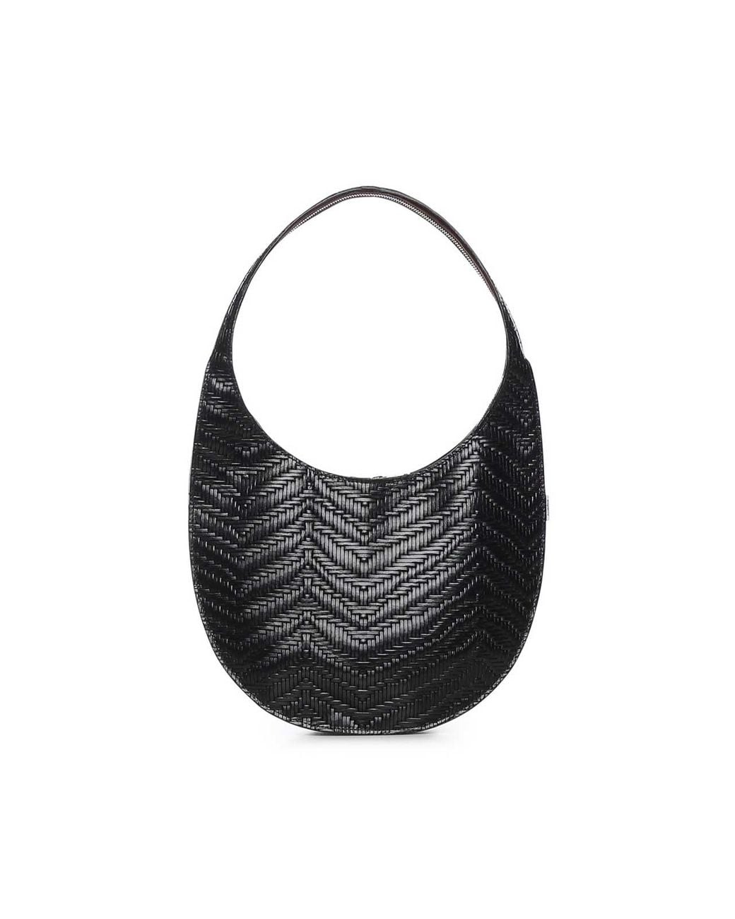 Coperni Black Soft Swipe Medium Leather Shoulder Bag