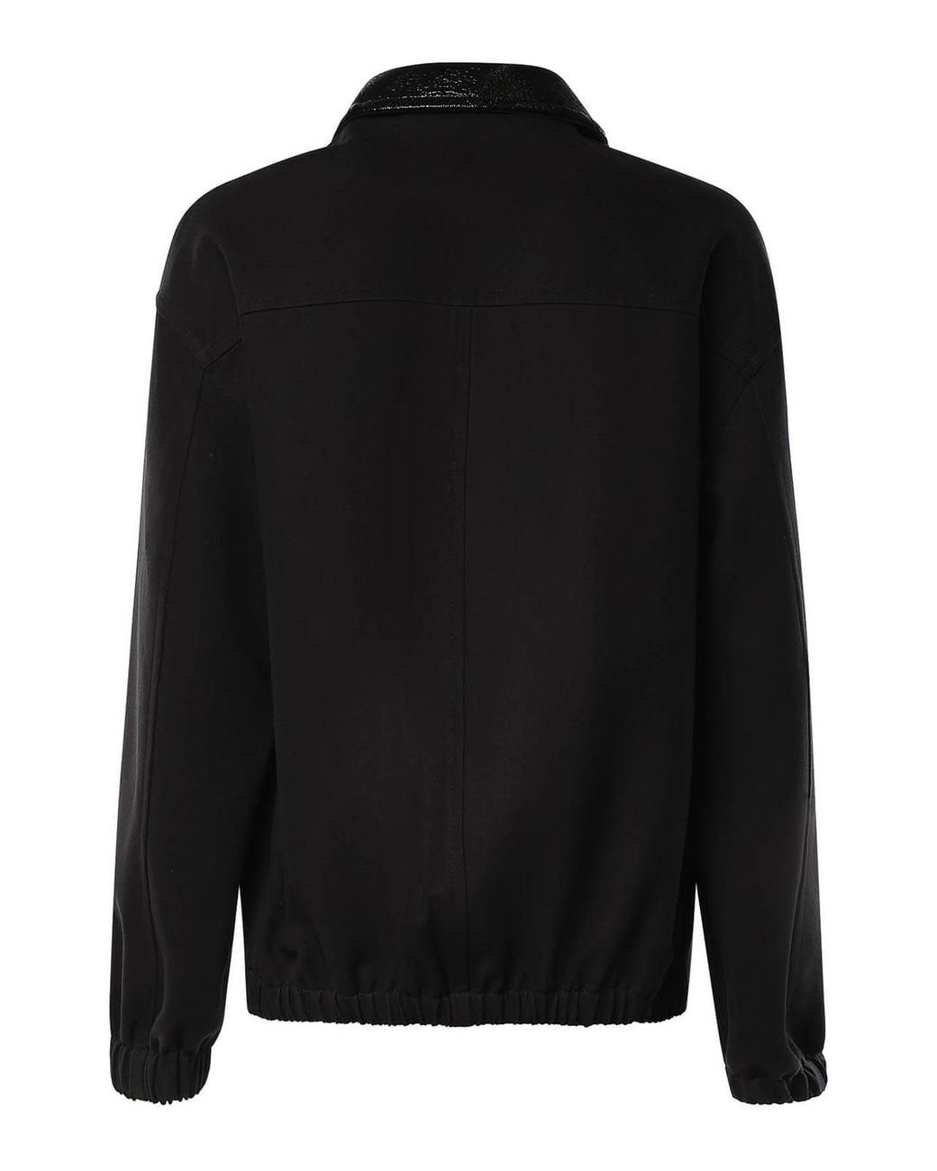 Courreges Black Cotton Canvas Bomber Jacket