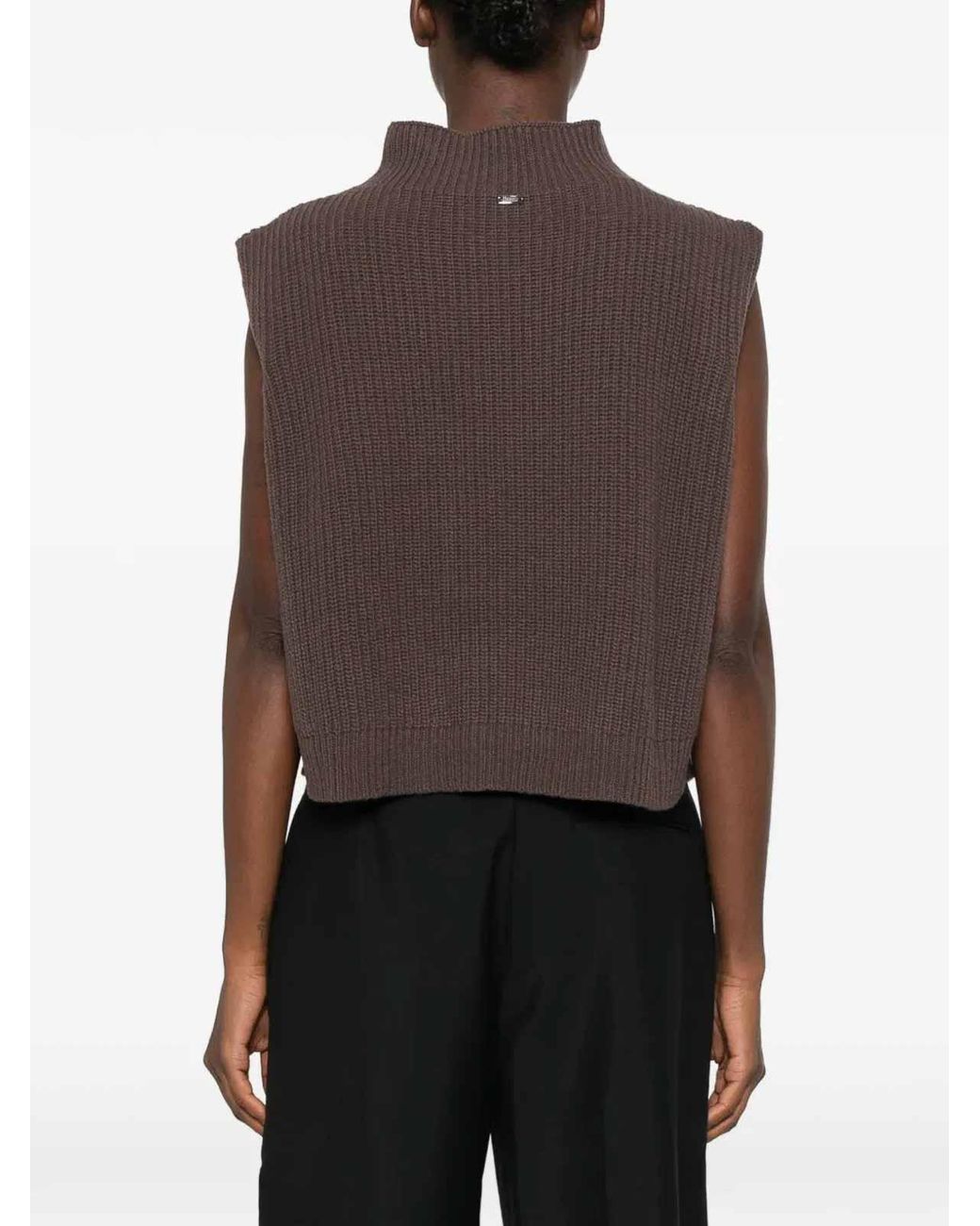 Herno Brown Sleeveless Sweater