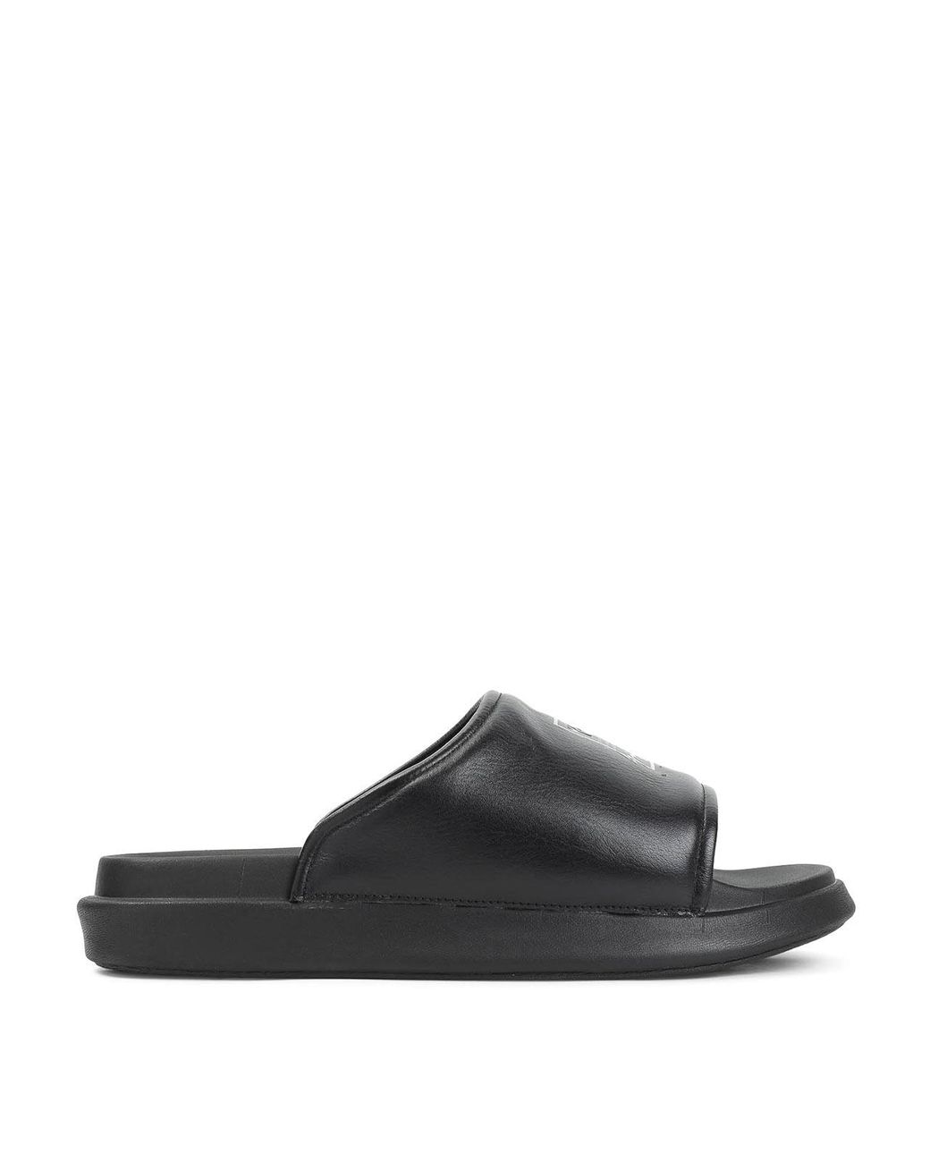 Y-3 Black Rubber Sandals for men
