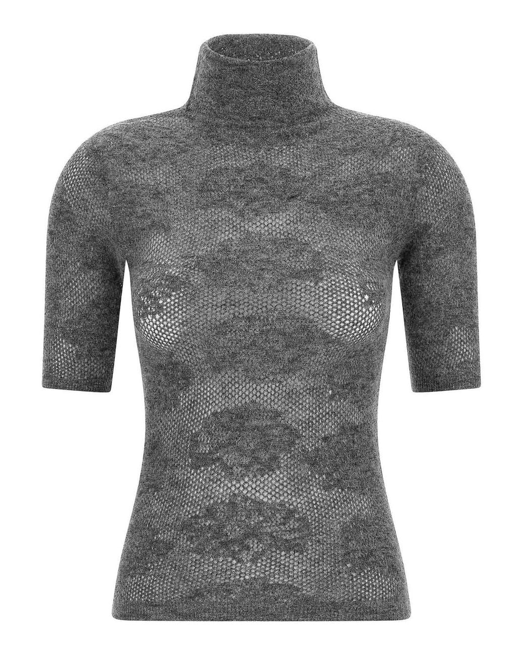 Brunello Cucinelli Gray Turtle-Neck Jumper