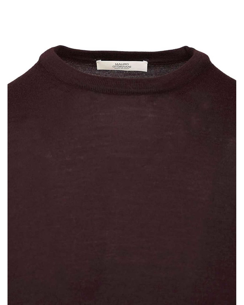 Mauro Ottaviani Brown Crew Neck Sweater for men