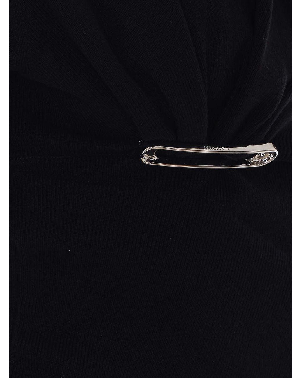 Lanvin Black Draped Sweater
