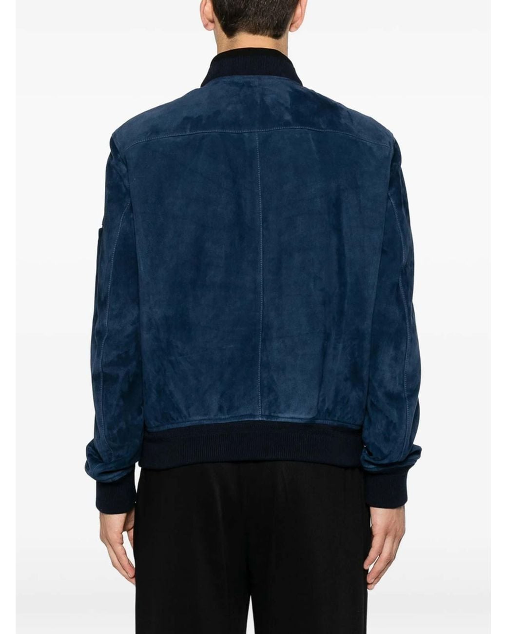 Tom Ford Blue Leather Outerwear for men