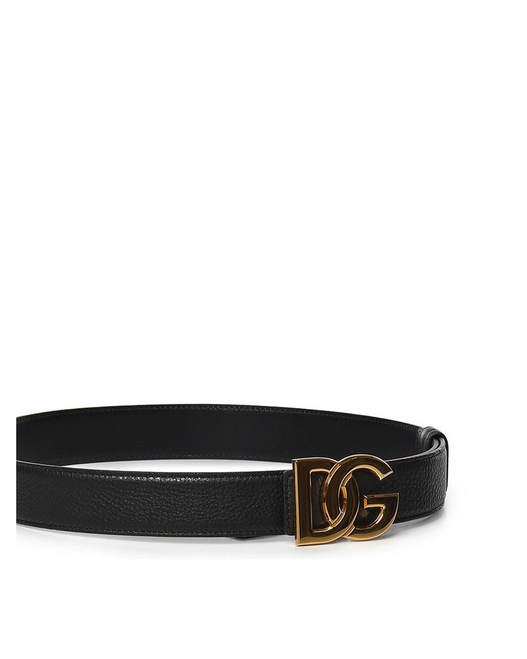 Dolce & Gabbana Black Leather Belt With Logo for men