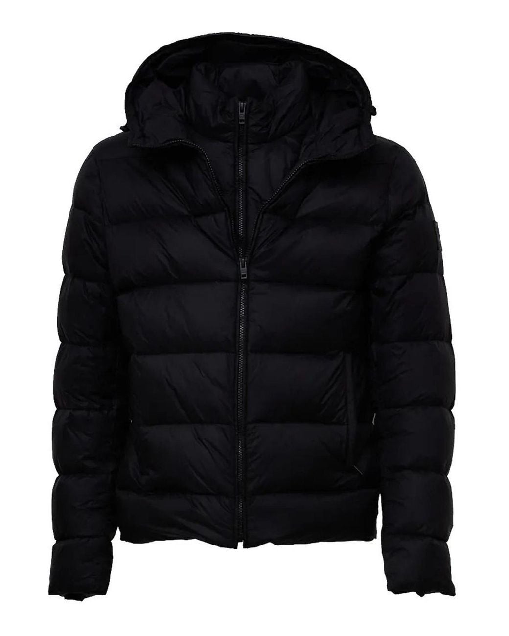 Fay Black Db Front Piuma Cappuccio Nero for men