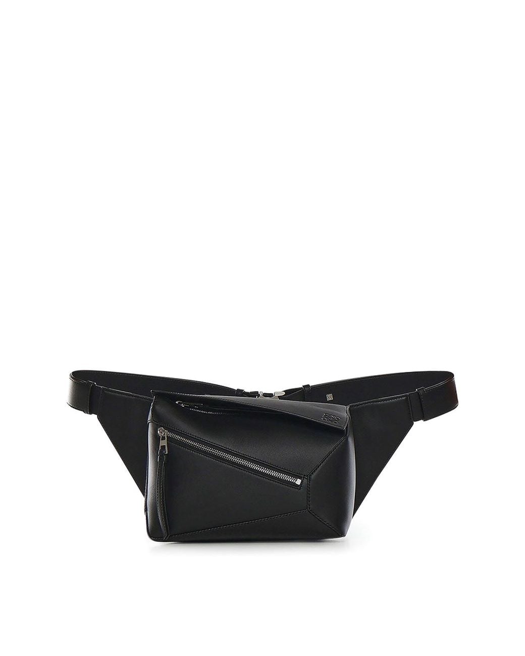 Loewe Black Puzzle Edge Small Leather Bum Bag for men
