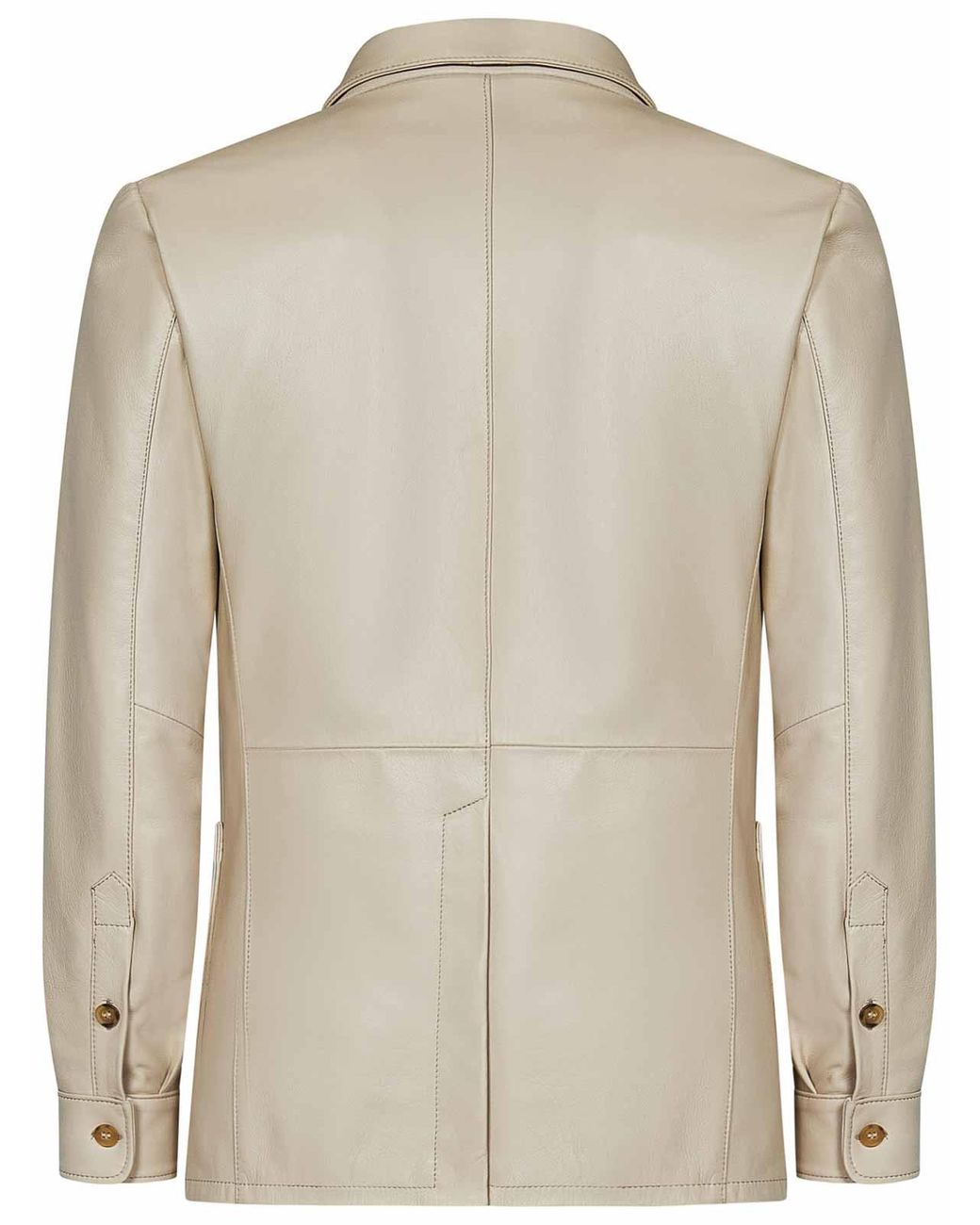 Franzese Collection Natural Kangaroo Leather Single-Breasted Blazer for men